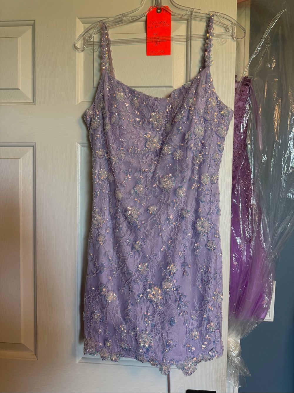 Lavender Embellished Slip Dress - Women's Occasion Dress